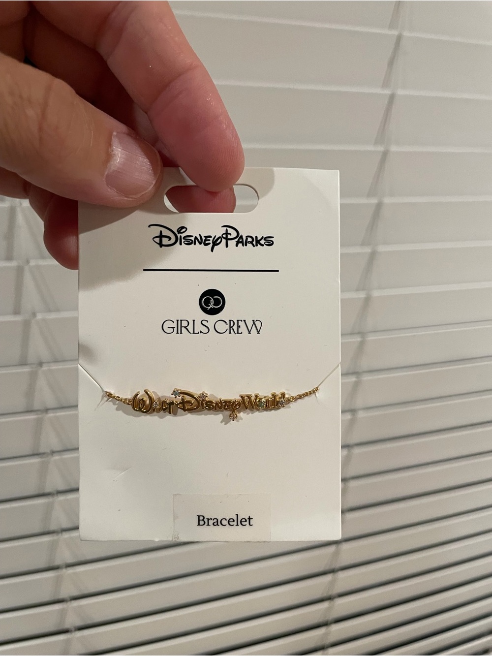 Disney Gold "Walt Disney World" Script Bracelet